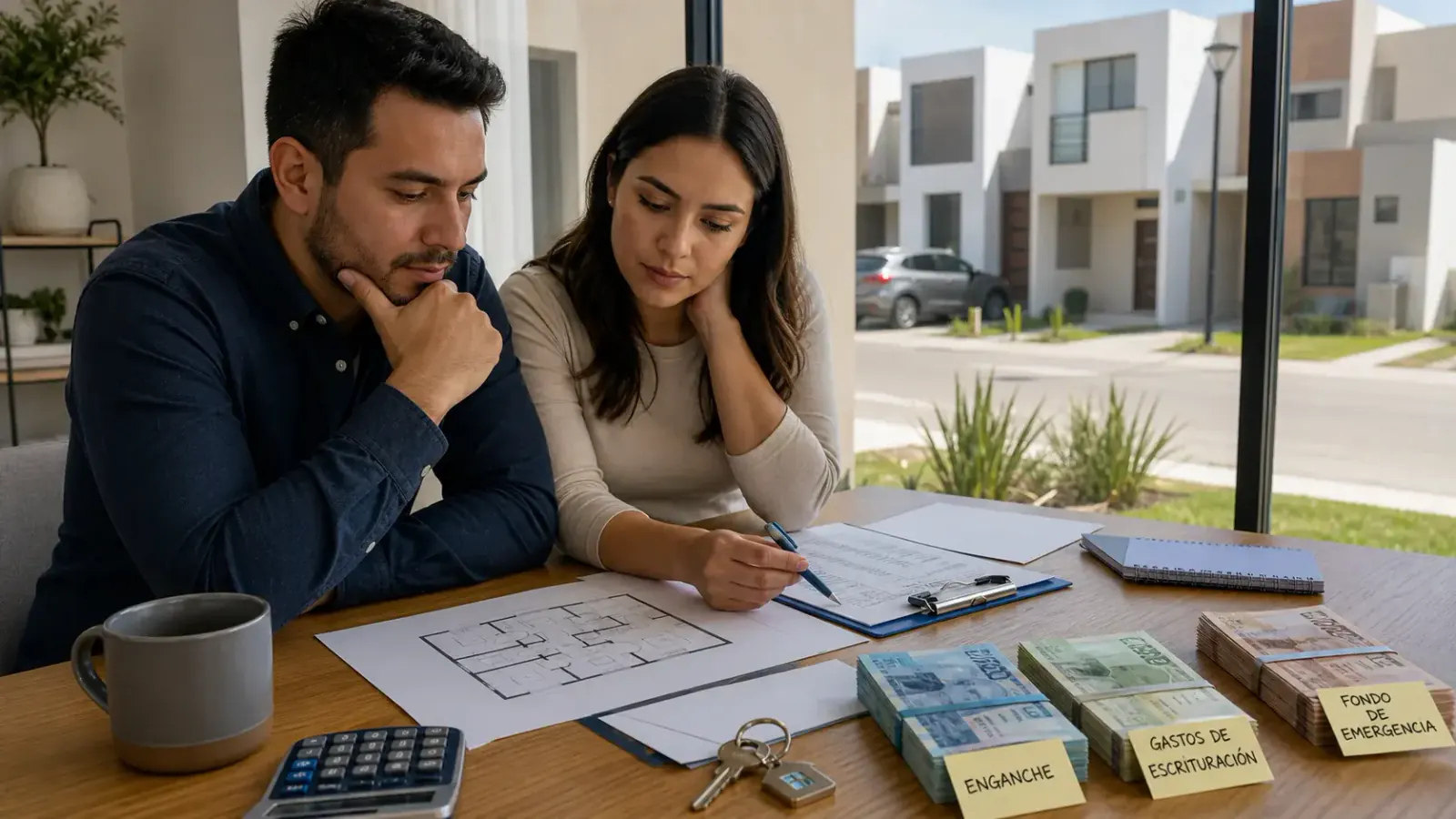 Modelo para evaluar enganche, mensualidad, liquidez y asequibilidad al comprar una casa