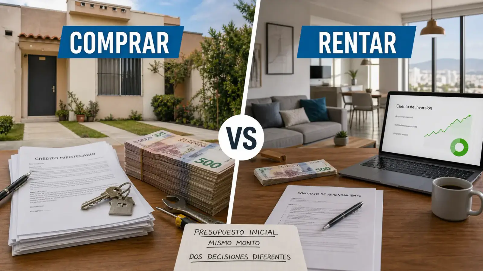 Modelo de comparación entre comprar una casa y rentar con horizonte de largo plazo