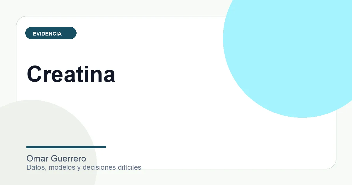Creatina: qué dice la evidencia y para quién tiene sentido