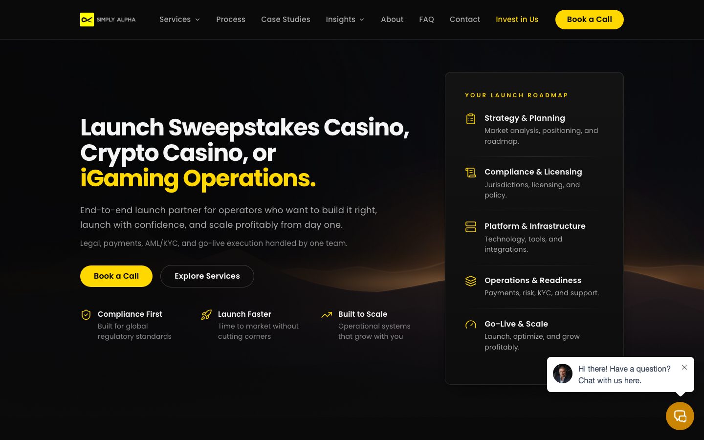 Screenshot of the Simply Alpha website